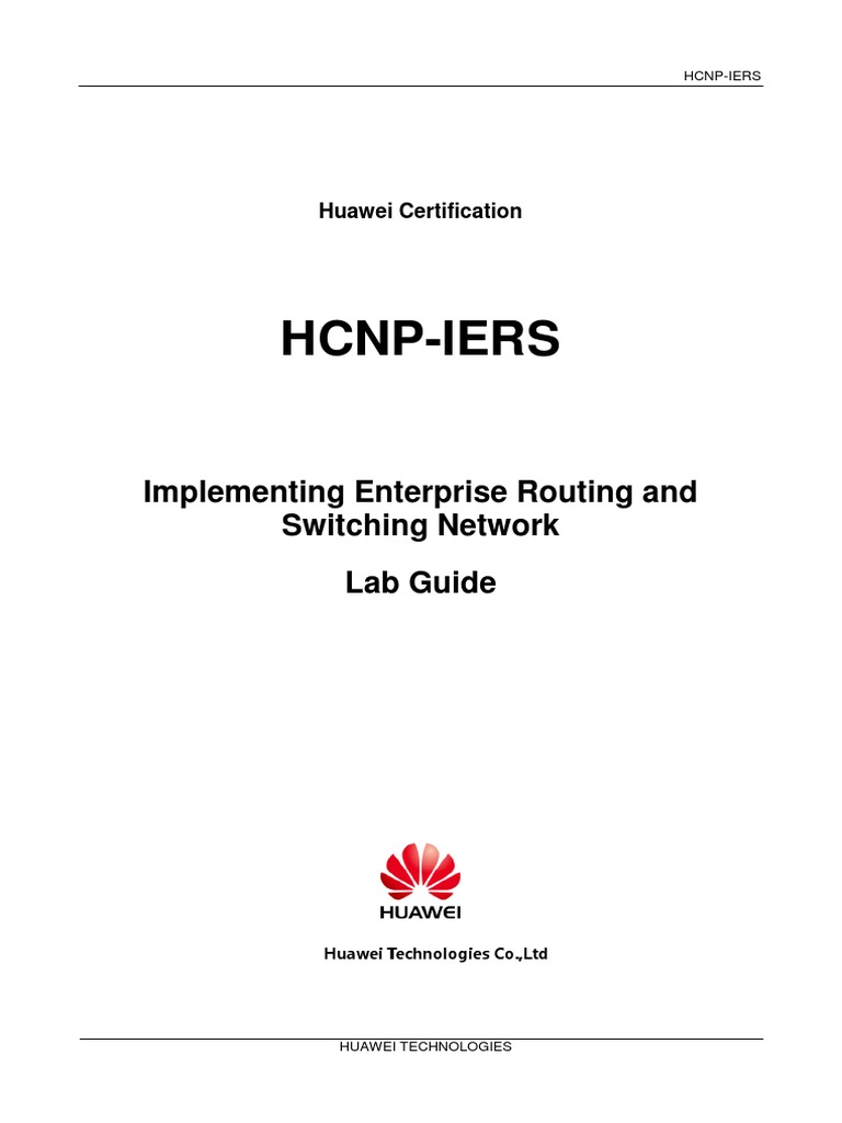 Huawei Certification HCNP-IERS Lab Guide V2.0 | PDF | Network Switch ...