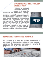 Notas en El Certificado de Título