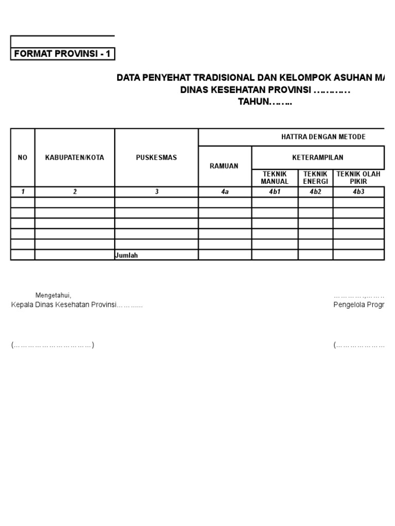 Format Data Provinsi | PDF
