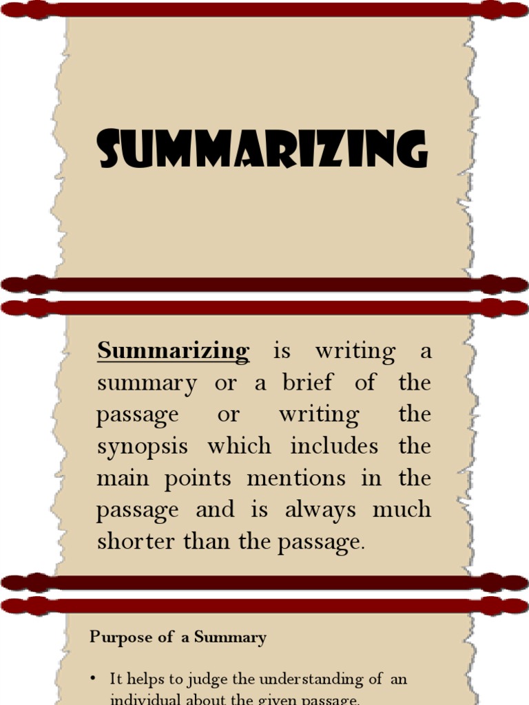 summarizing and paraphrasing pdf
