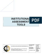 Institutional Assessment Tools FBS Ncii
