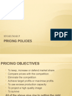 Pricing Policies: Sivakumar P