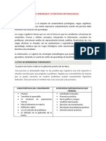 Estilos de Aprendizaje y Estrategías Metodologicas