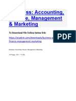 Business Accounting, Finance, Management & Marketing