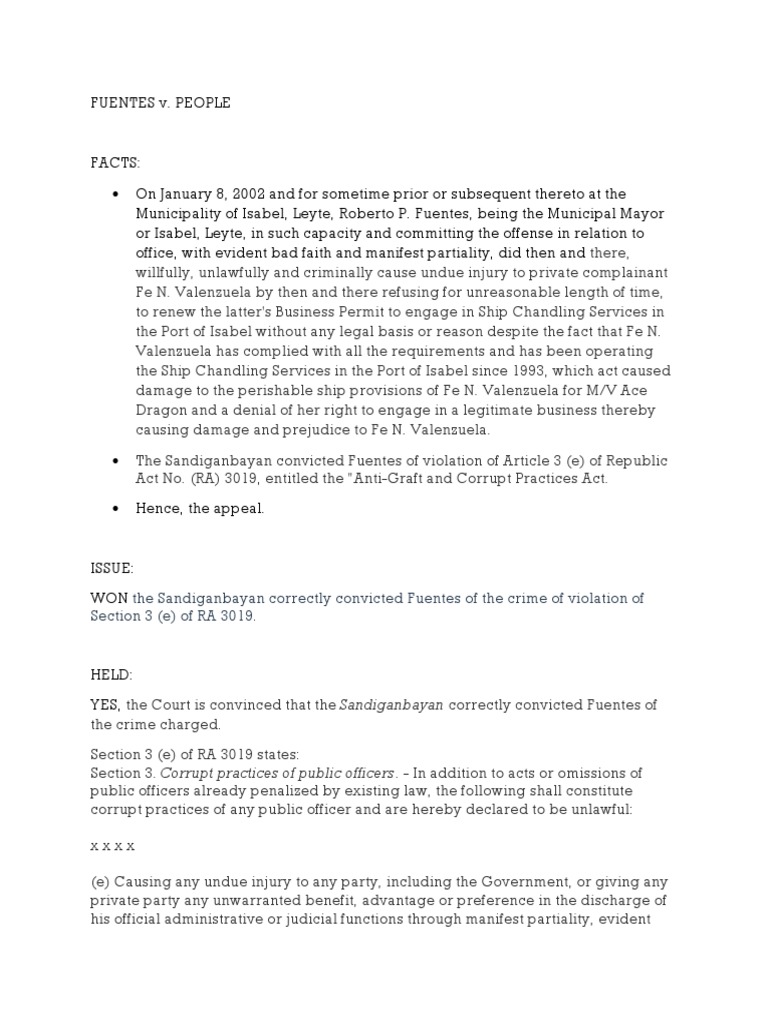 Fuentes v. People | PDF | Bad Faith | Negligence