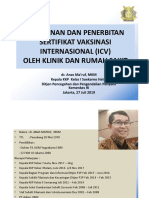 Pelayanan Dan Penerbitan Sertifikat Vaksinasi Internasional (Icv) Oleh Klinik Dan Rumah Sakit