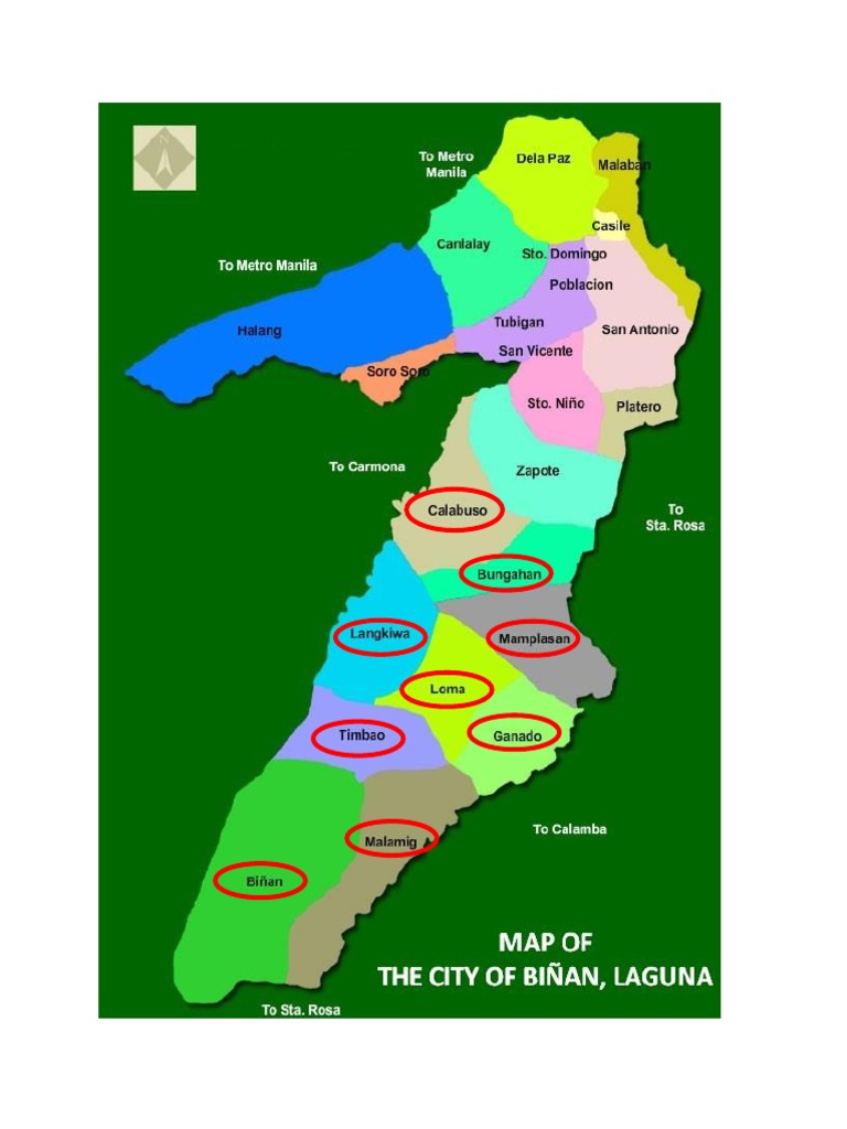 Canlalay Biñan Laguna Map Binan Map | Pdf
