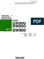 SAKAI SW800850900 Ops Maint Instructions No. 3498 35550 2