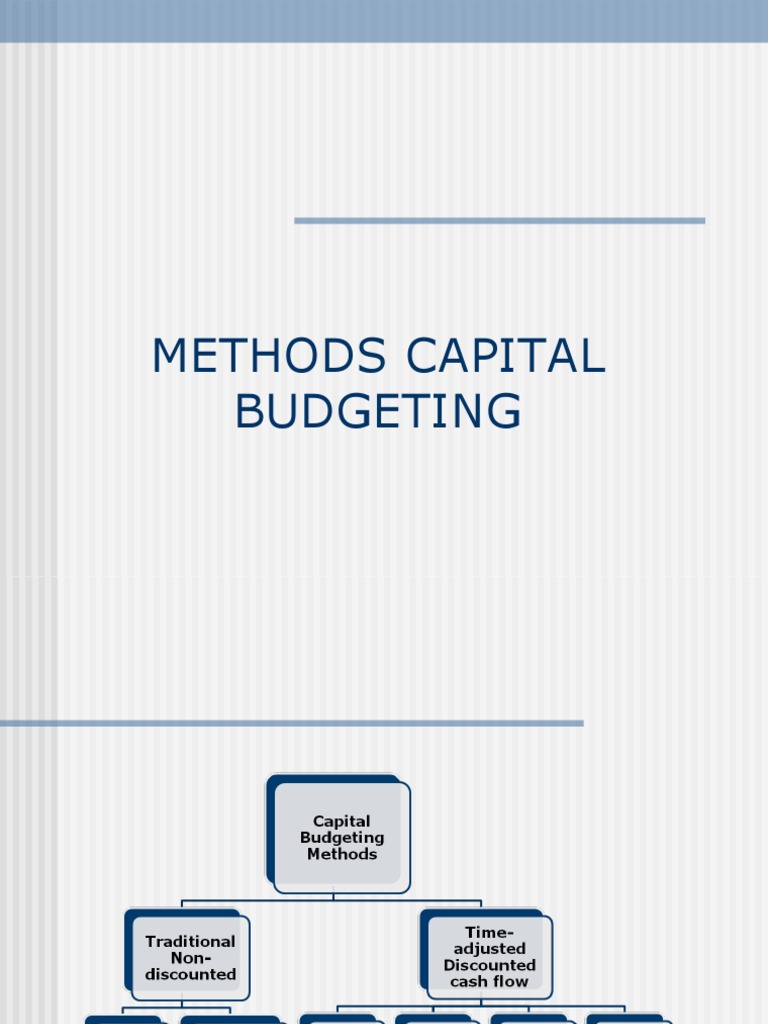 Methods Capital Budgeting | PDF
