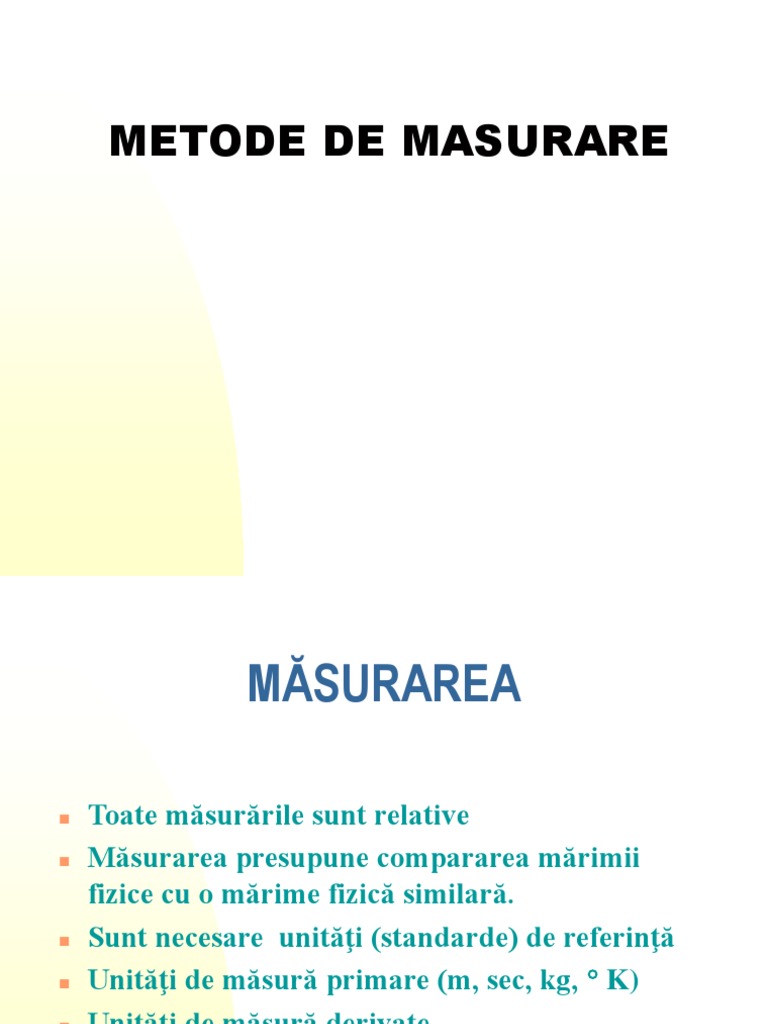 Metode de Masurare | PDF