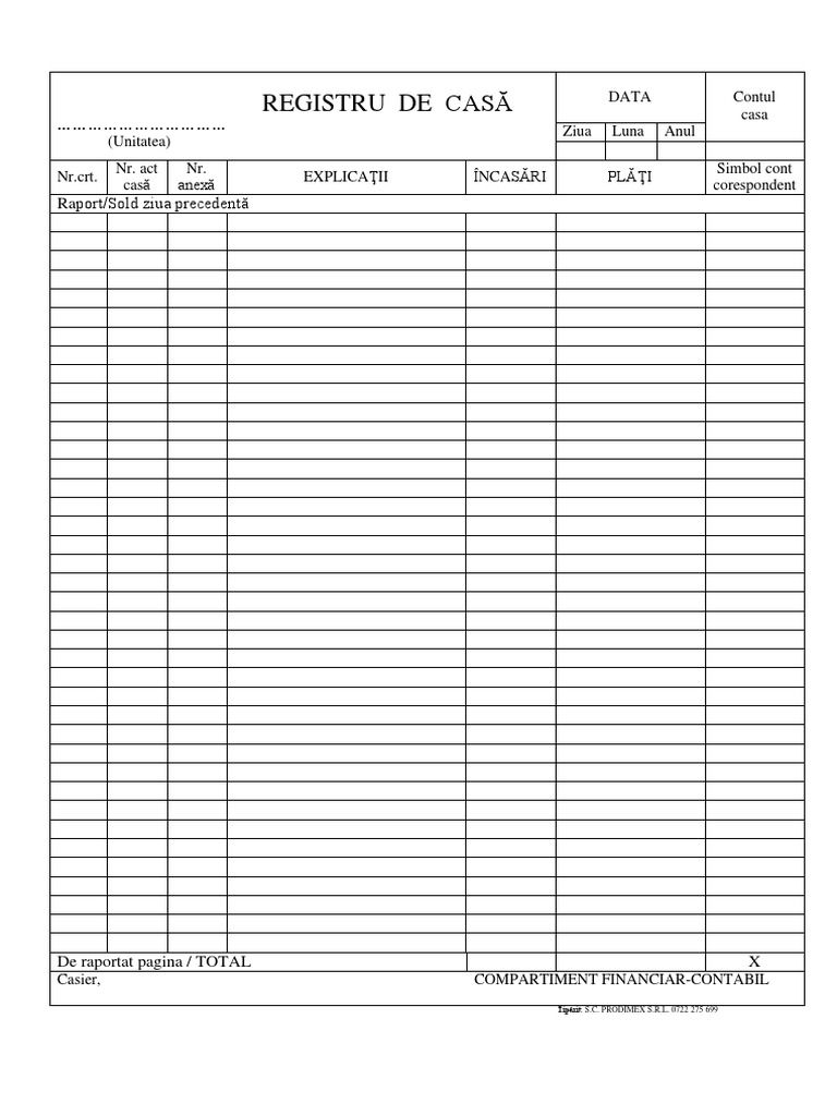 Registru De Casa Pdf