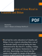 Early Education of Jose Rizal