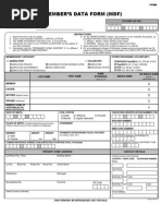 Pagibig Member's Data Form (Mdf)