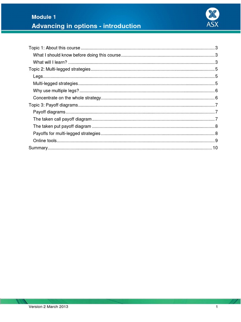 Advanced Options Strategies Course | PDF | Put Option | Option (Finance)