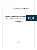 Guidance on Estimating Meat Content in Products