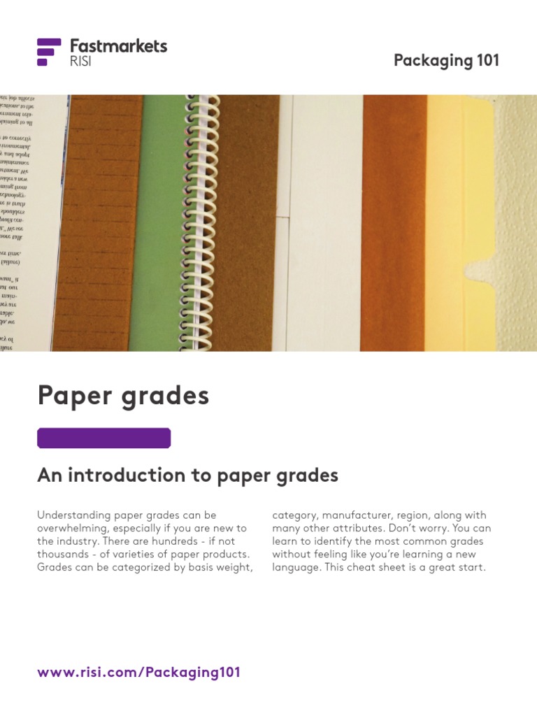 RISI Paper Grades Overview | PDF | Pulp (Paper) | Paperboard