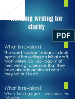 Revising Writing For Clarity