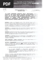 Davao City Executive Order No. 39, Series of 2018