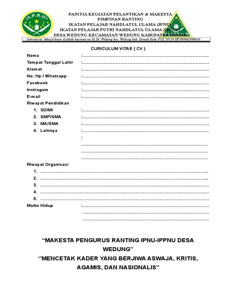 Curriculum Vitae Makesta