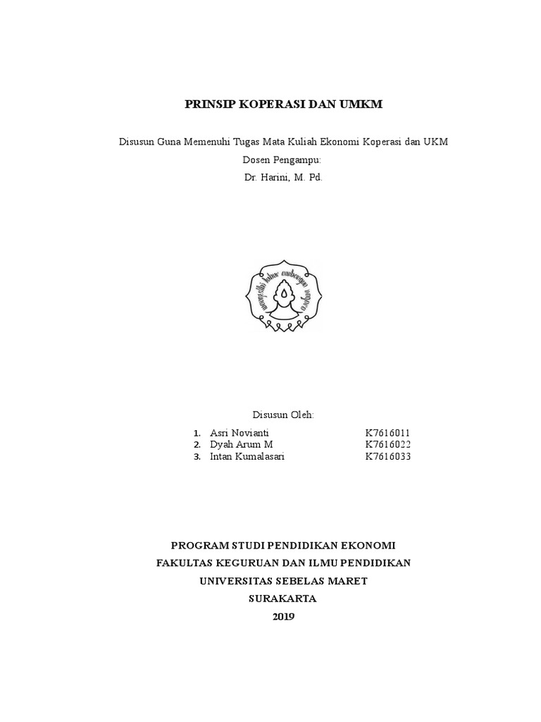 Prinsip Koperasi Dan Umkm Kajian Tentang Prinsip Prinsip Penting Yang