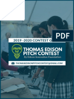 Thomas Edison Pitch Contest 2020 Manual