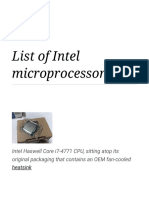 List of Intel Microprocessors