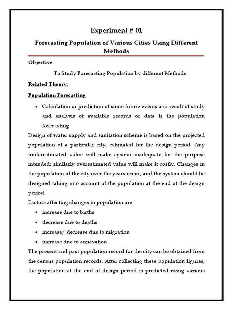 Population Forecasting Methods Explained | PDF | Forecasting ...