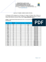 PPgPsi - Resultado Entrevistas e Projetos - Edital 002 2019