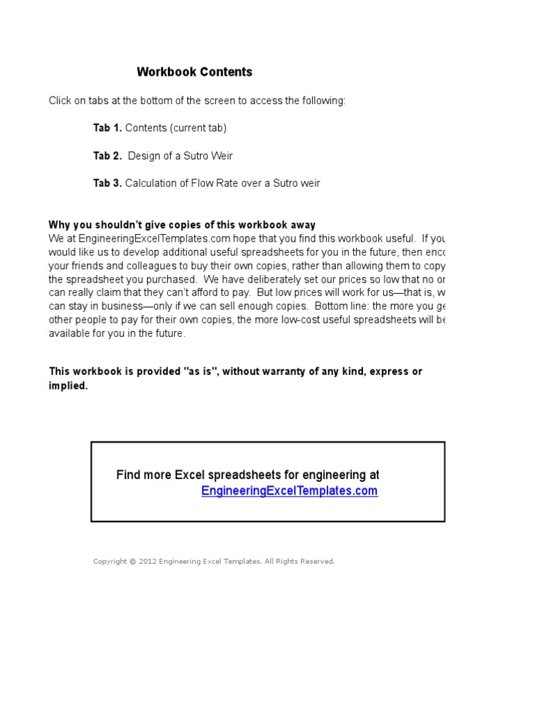 Sutro Weir Design and Flow Calculation_S_origina_no_modificar