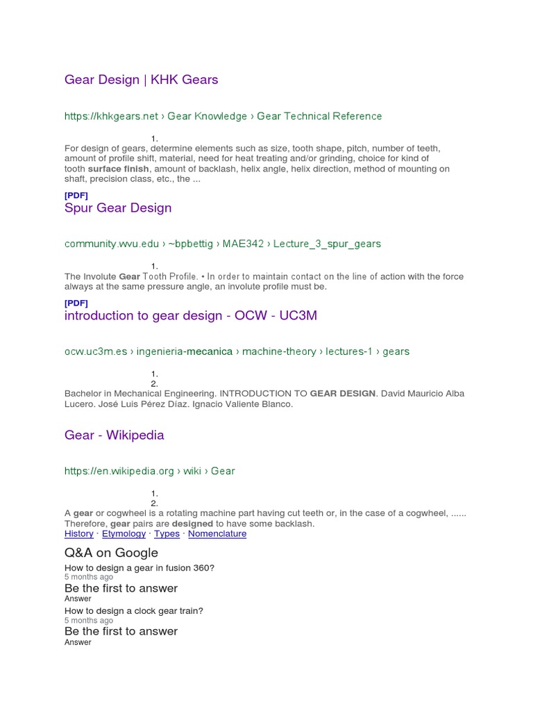 Gear Design | PDF | Gear | Machines