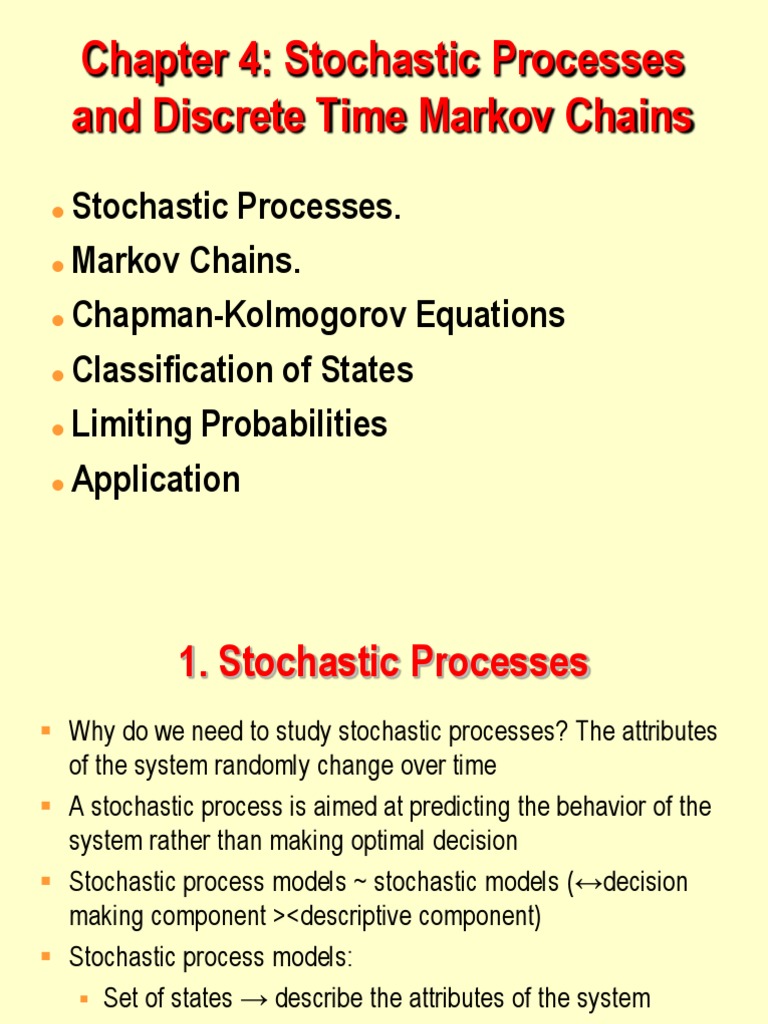 Stochastic Processes and Markov Chains | PDF | Markov Chain ...