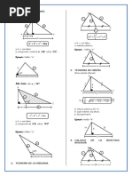 Ejercicios de Relaciones Métricas en Triangulos Oblicuangulos para Quinto de Secundaria