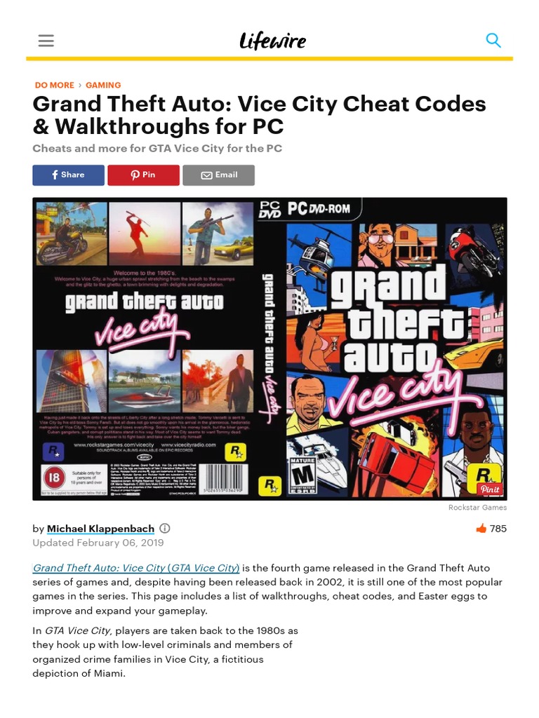 Gta | PDF | Cheating In Video Games | Video Game Development