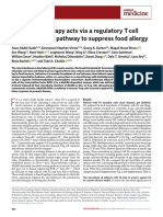 Microbiota Therapy Acts via a Regulatory T Cell MyD88:RORγt Pathway to Suppress Food Allergy