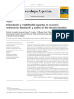 Estimulación y Rehabilitación Cognitiva en Un Centro Ambulatorio: Descripción y Análisis de Las Variables Iniciales