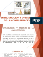 Tema 1 Introduccion y Origenes de La Administracion