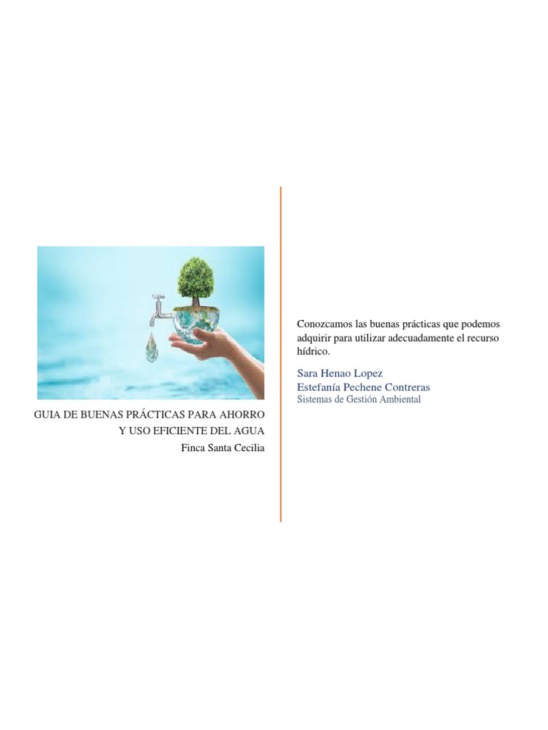 Plan de Ahorro y Uso Eficiente Del Agua | PDF | café | Riego