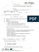 Ficha de Trabalho N.º 6 (Revisões + Trigonometria)