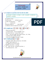 5ème Année Module 1et2 Journée Palier 1 Et 2 Orthographe