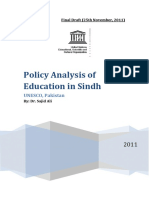 Policy Analysis Sindh