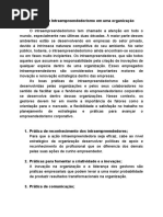 Roteiro de Boas Práticas - Intraempreendedorismo