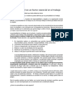 La Puntualidad Es Un Factor Esencial en El Trabajo