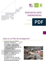 Planes de Respuesta Ante Emergencias