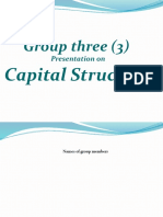 Group Three (3) : Capital Structure