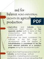 Balance Agro-Industrial Growth
