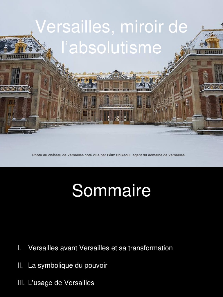 Exposé Sur Le Château De Versailles Pdf