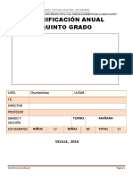 5.-Planificacion Anual de Quinto Grado - 2016