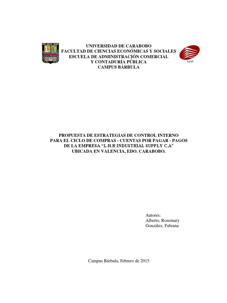 Estrategias de Control Interno en Compras | PDF | Planificación | Toma ...