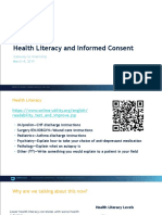 Health Literacy and Informed Consent