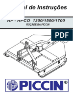 Manual de Instruções RP - Rpco 1300 - 1500 - 1700 Roçadeira Piccin